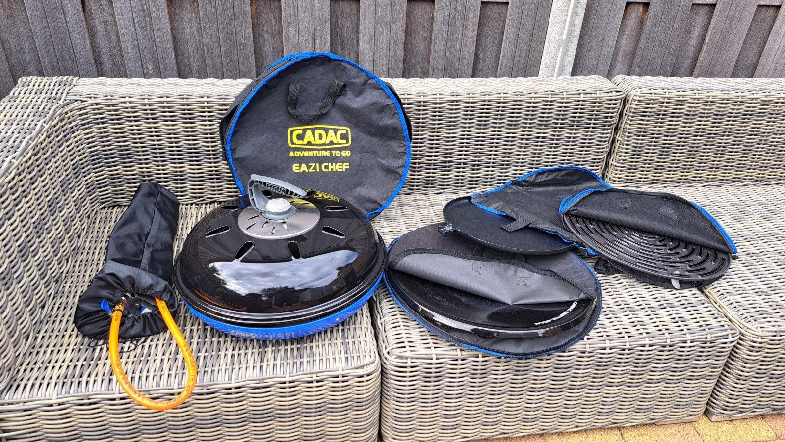 Cadac Eazi Chef BBQ met poten en draagtassen, Ophalen, Zo goed als nieuw, Cadac