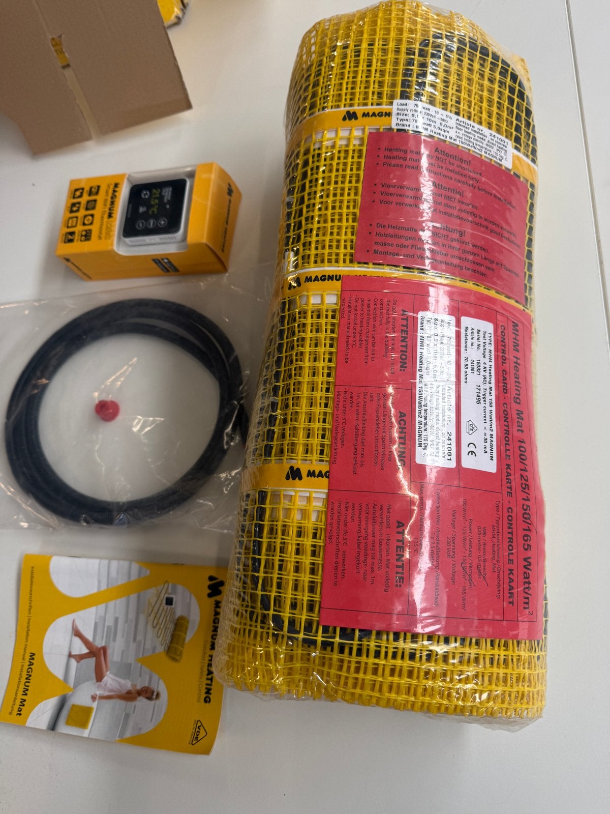 MAGNUM Vloerverwarmingsmat Set 5m² met WiFi Thermostaat, Ophalen, Minder dan 30 cm, Overige typen, Nieuw