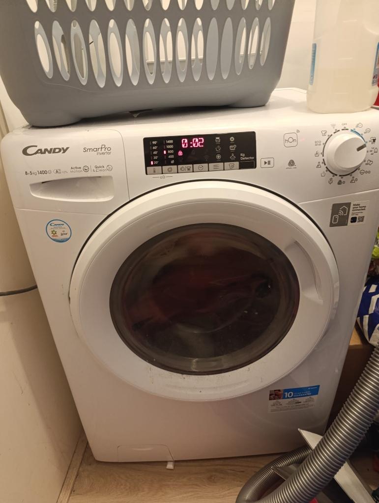 Candy Was-droogcombinatie / washer-dryer (of ruilen), Witgoed en Apparatuur, 8 tot 10 kg, Ophalen, Zo goed als nieuw, 85 tot 90 cm