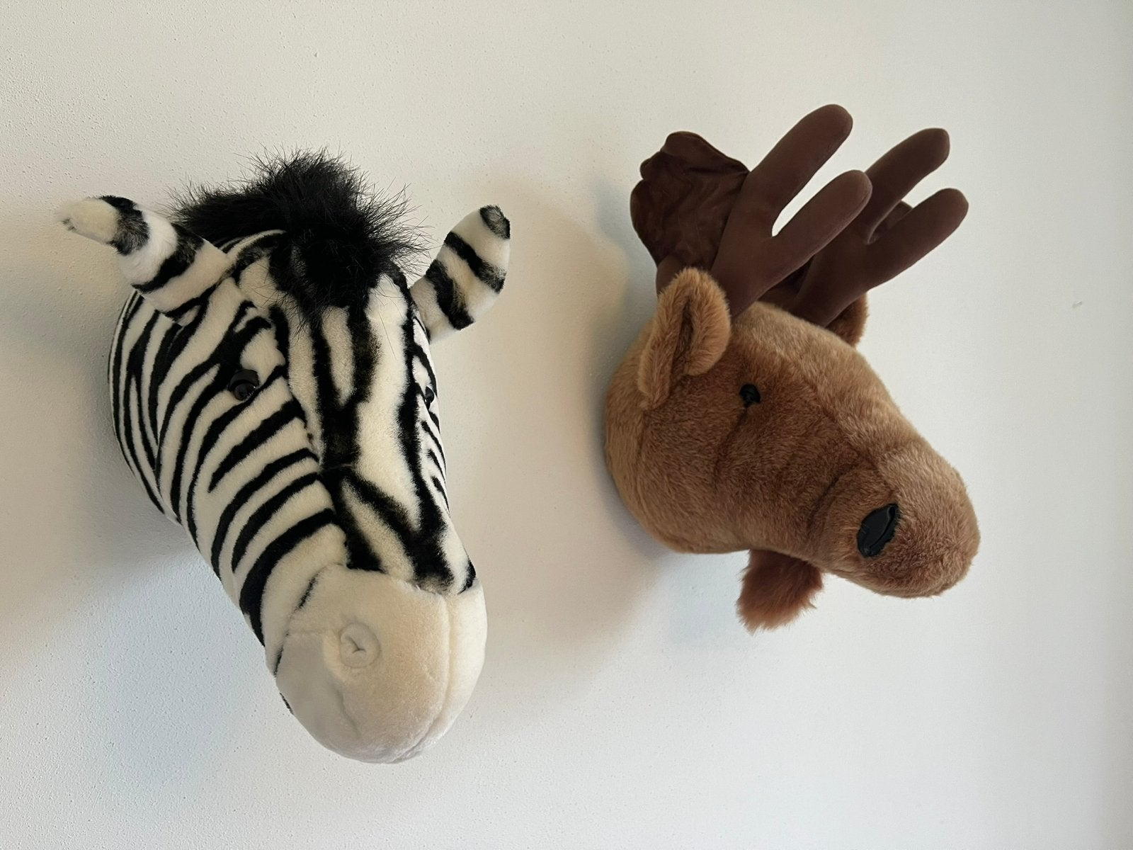 Pluchen dierenkoppen  voor aan de muur, Ophalen of Verzenden, Zo goed als nieuw, Wanddecoratie
