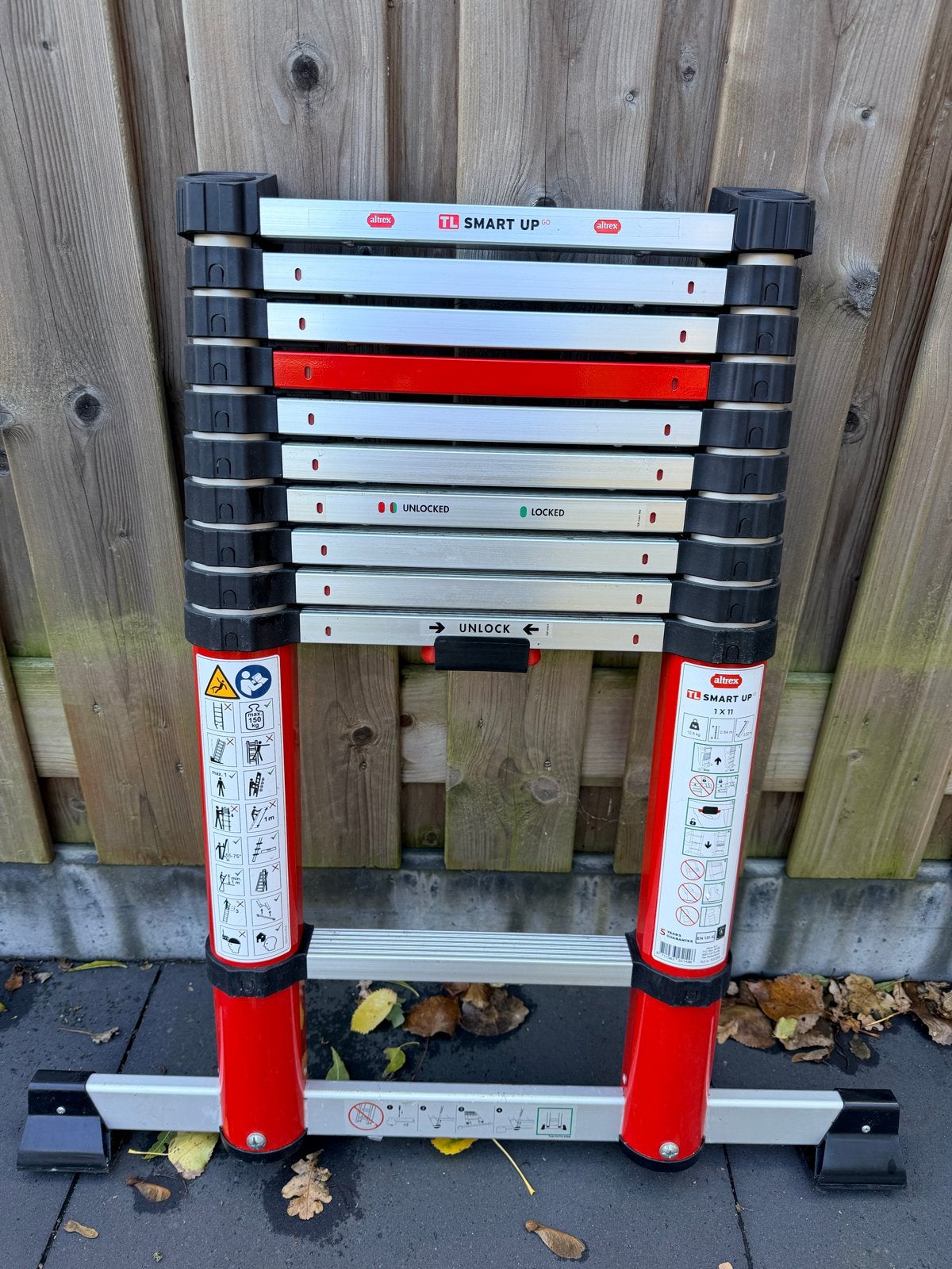 Altrex TL Smart Up Go Telescoopladder - 1x11 sporten (3,22m), Ophalen, Gebruikt, Ladder, Opvouwbaar of Inschuifbaar