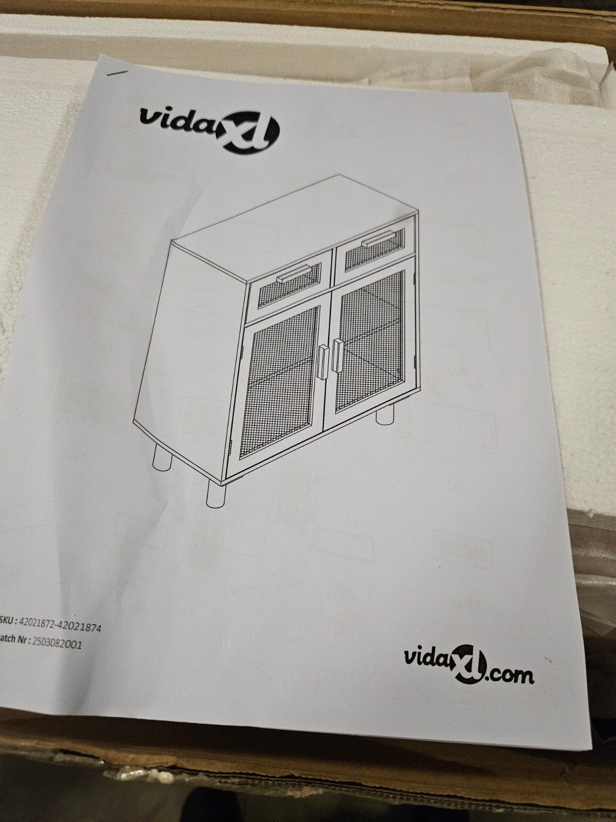 VidaXL Kastje met 2 Deuren en 2 Lades, Ophalen, Zo goed als nieuw