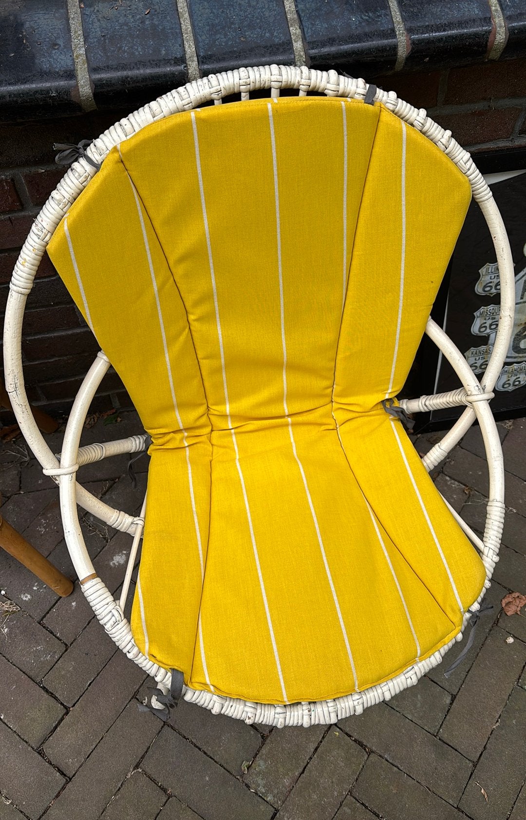Rotan stoeltje ( kuipje)met dekje, Tuin en Terras, Ophalen, Zo goed als nieuw, Rotan