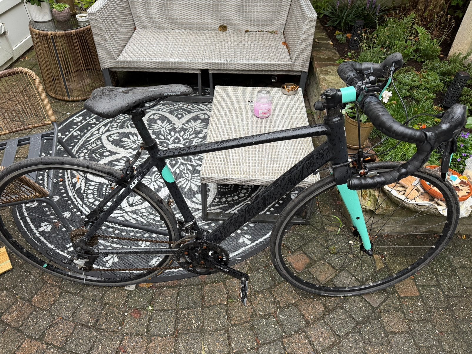Btwin Racefiets met pedalen maat M, Overige merken, Aluminium, Ophalen of Verzenden, Zo goed als nieuw