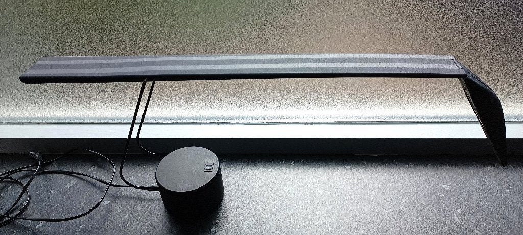 Iconische bureaulamp in de stijl van ''Dove'' ITALY-  80s, Ophalen, Bureaulamp, Overige merken, Glas