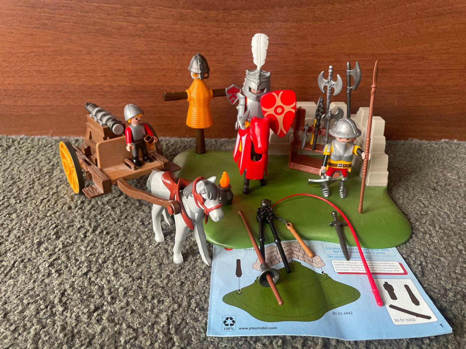 Playmobil 5168 Ridder met kanon en paard, Gebruikt, Complete set, Ophalen of Verzenden, Knights