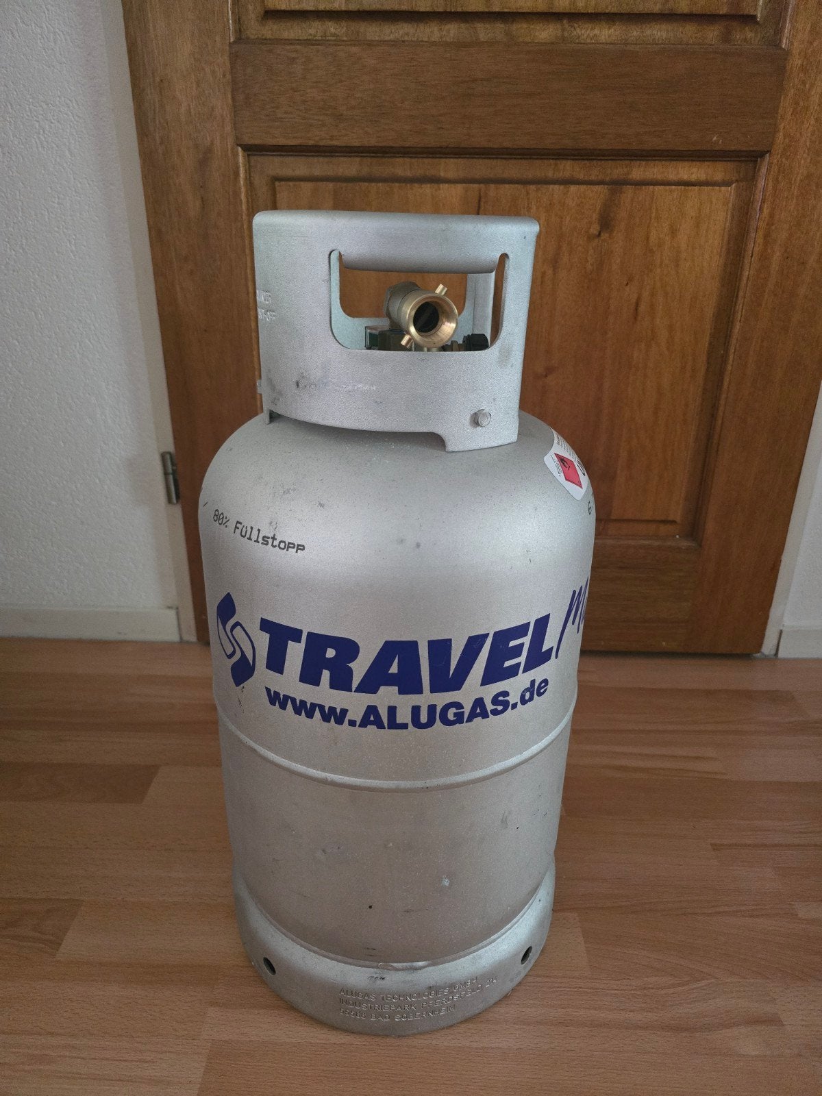 Alugas Travel Mate LPG gasfles 6.7 KG -  VOL met GAS, Caravans en Kamperen, Ophalen of Verzenden