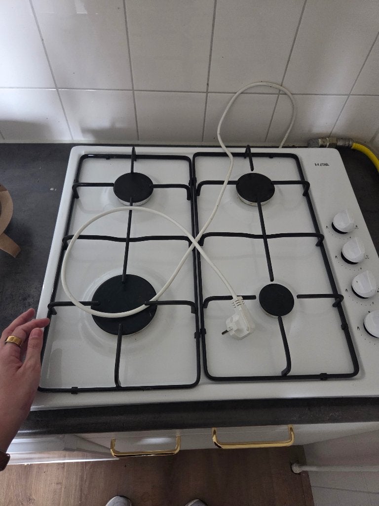 Gaskookplaat, Ophalen, Gebruikt, 4 kookzones, Gas