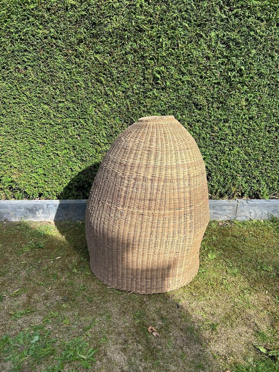 Rotan lampenkap - Sfeervolle verlichting, Huis en Inrichting, Hanglamp, Gebruikt, Bruin, Natuurlijk materiaal