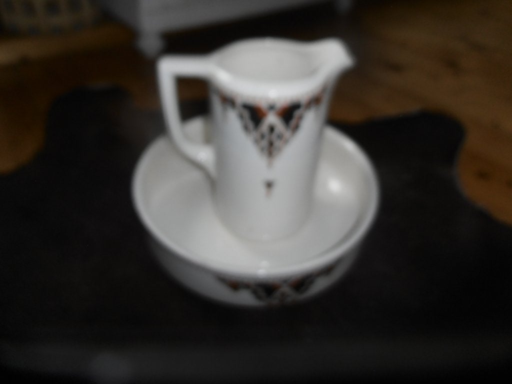 lampetset schaal met kan, Antiek en Kunst, Curiosa en Brocante, Ophalen of Verzenden