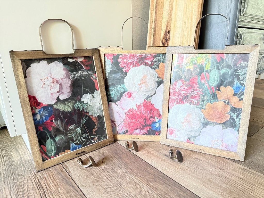 3x Rivièra Maison fotolijst met originele ophanghaken groot., Hout, Standaard fotolijst, Ophalen of Verzenden, Zo goed als nieuw