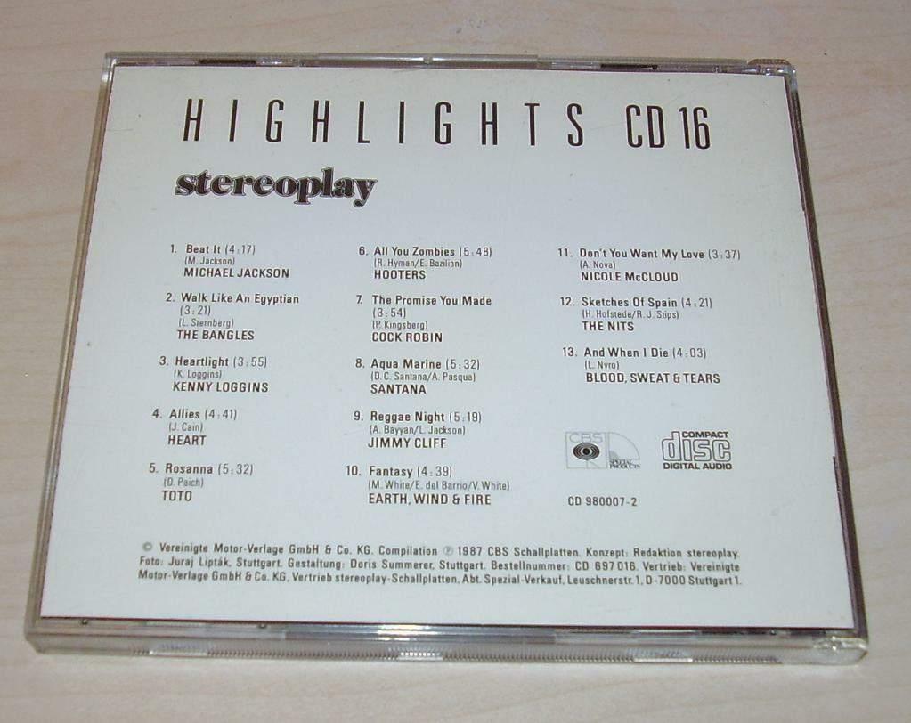 Highlights CD 16 Stereoplay CD 1987, Ophalen of Verzenden, Gebruikt, Pop
