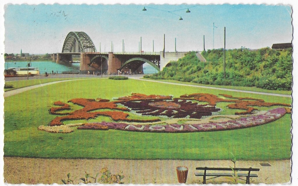 Sus593 Gelopen oude ansichtkaart Nijmegen waalbrug, Ophalen of Verzenden, 1980 tot heden, Gelopen, Gelderland