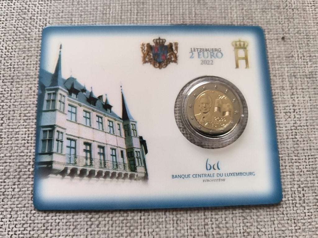 2 euro - Luxemburg - coincard - 2022 - 50j Vlag Luxemburg, Postzegels en Munten, Munten | Europa | Euromunten, Ophalen of Verzenden