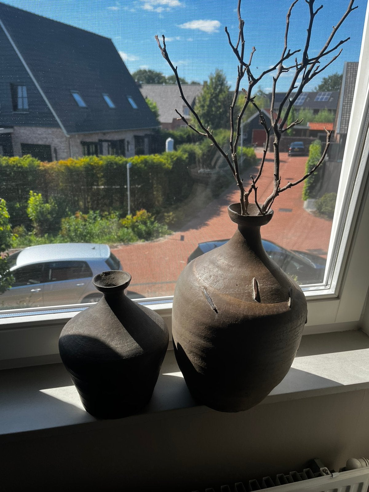 Landelijke decoratievazen, Rond, Ophalen of Verzenden, Zo goed als nieuw, Aardewerk