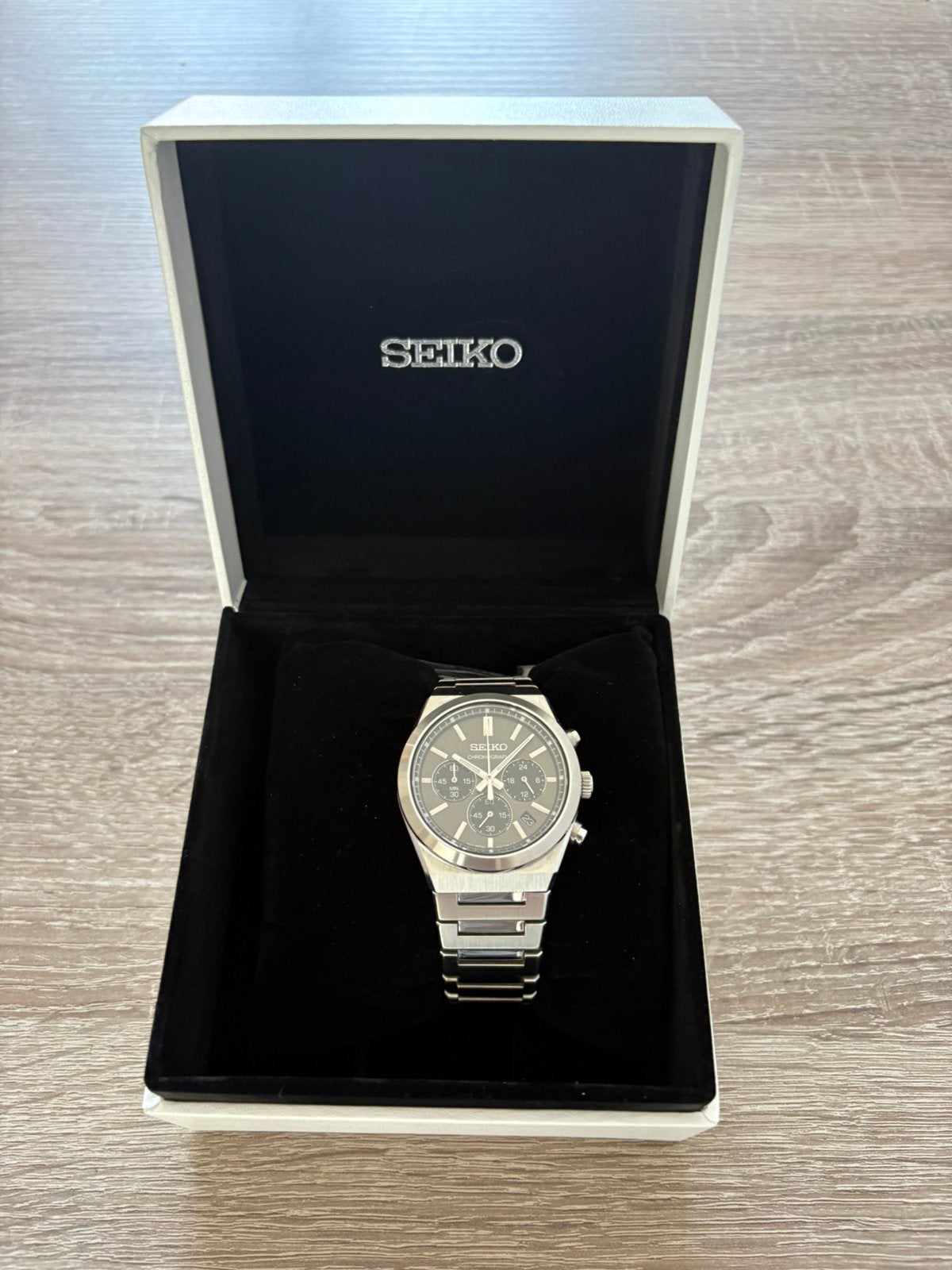 Seiko horologe SSB455P1 battery met garantie, Ophalen of Verzenden, Zo goed als nieuw