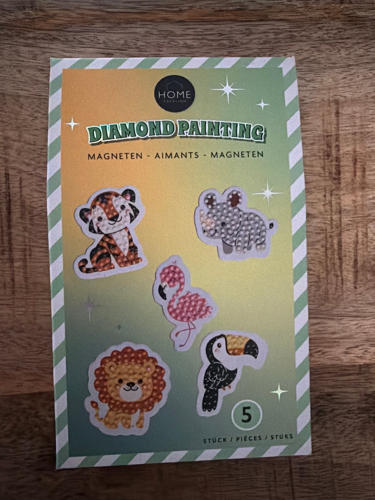 Diamond Painting Magneten Dieren (5 stuks), Ophalen, Nieuw, Meerkleurig, Kunststof