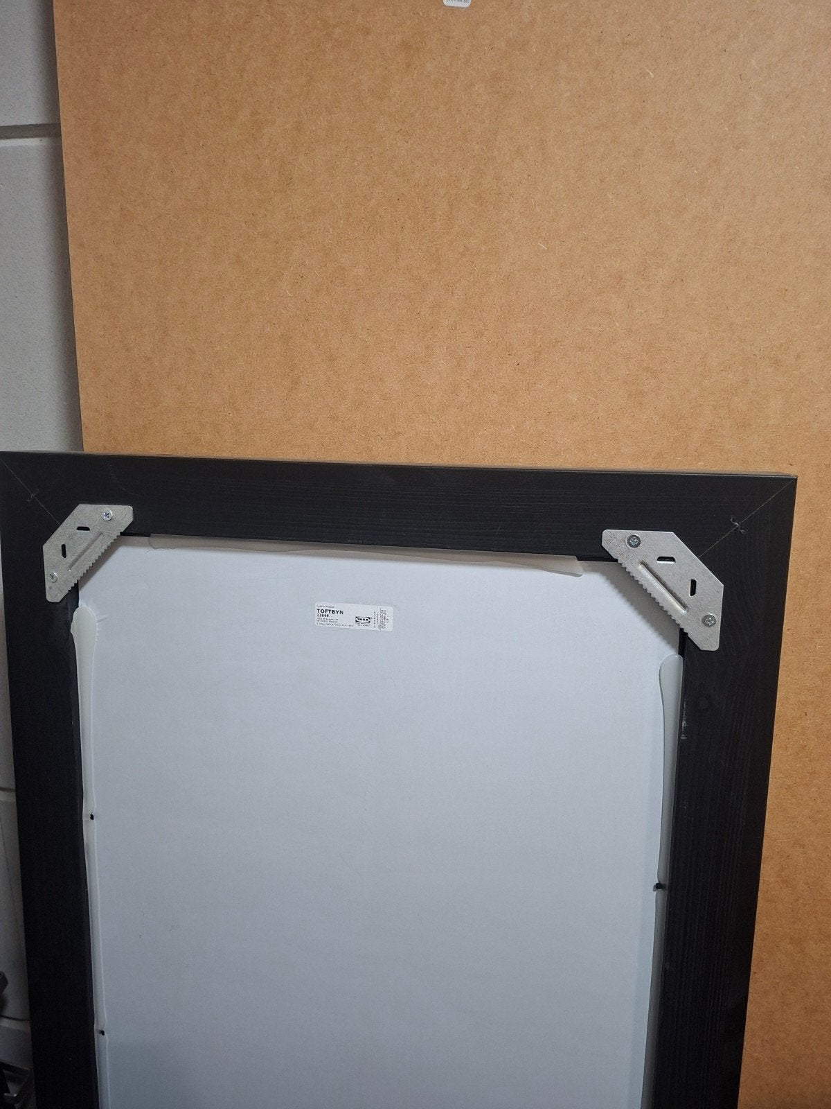 Spiegel zwart frame ikea Toftbyn, Huis en Inrichting, Woonaccessoires | Spiegels, Minder dan 50 cm, Nieuw, Ophalen of Verzenden