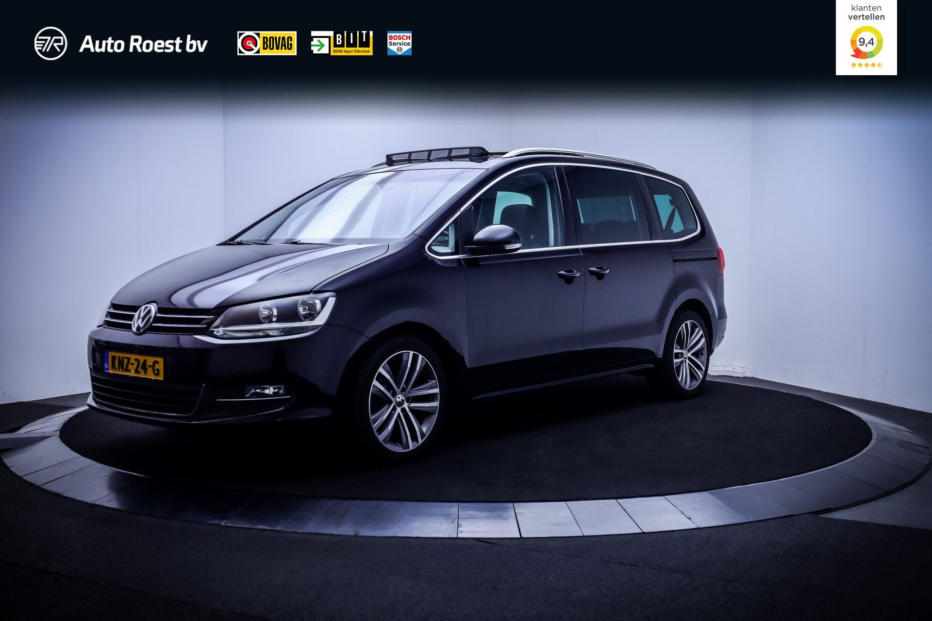 Volkswagen Sharan 1.4 TSI Dsg 7p HIGHLINE Exclusive PANO | A, Zwart, 4 cilinders, 150 pk, 7 stoelen