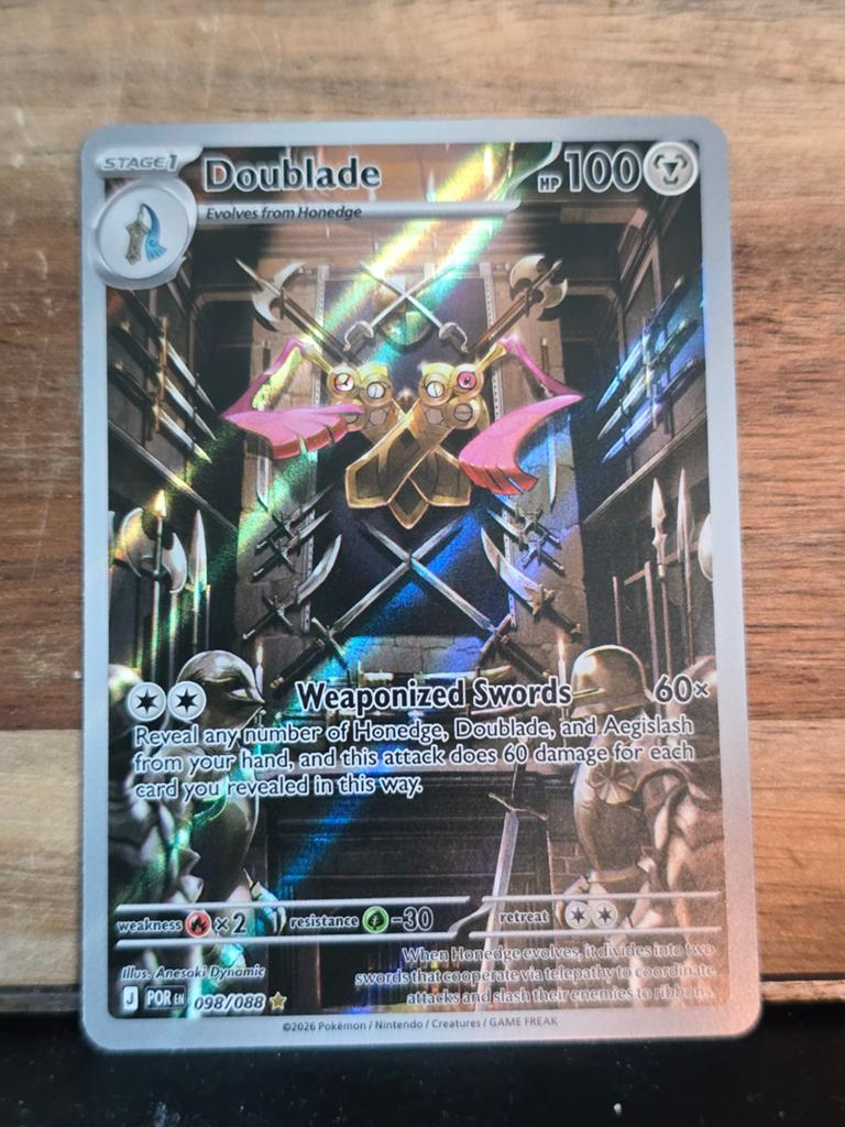 Doublade 098/088 Reverse Holo Pokemon Kaart, Ophalen of Verzenden, Zo goed als nieuw, Losse kaart, Foil