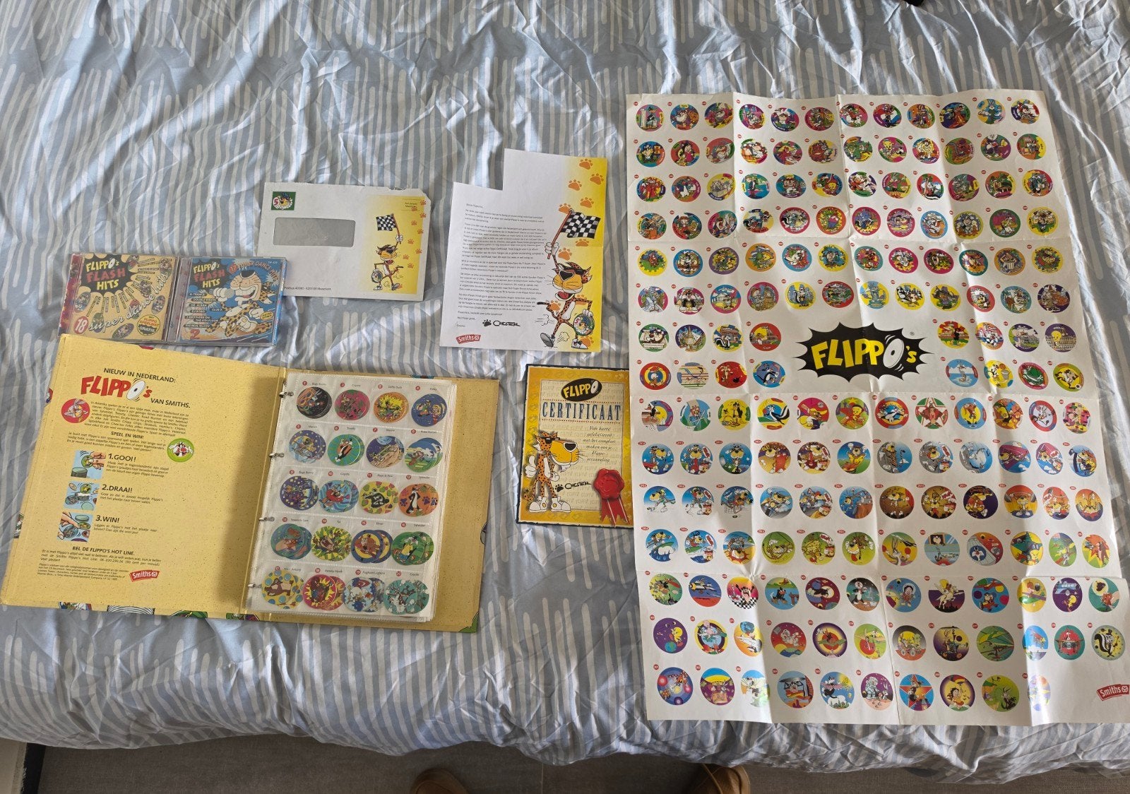 Flippo collectie: map, certificaat, poster en 2 cd's, Ophalen of Verzenden, Verzameling, Met verzamelmap(pen)