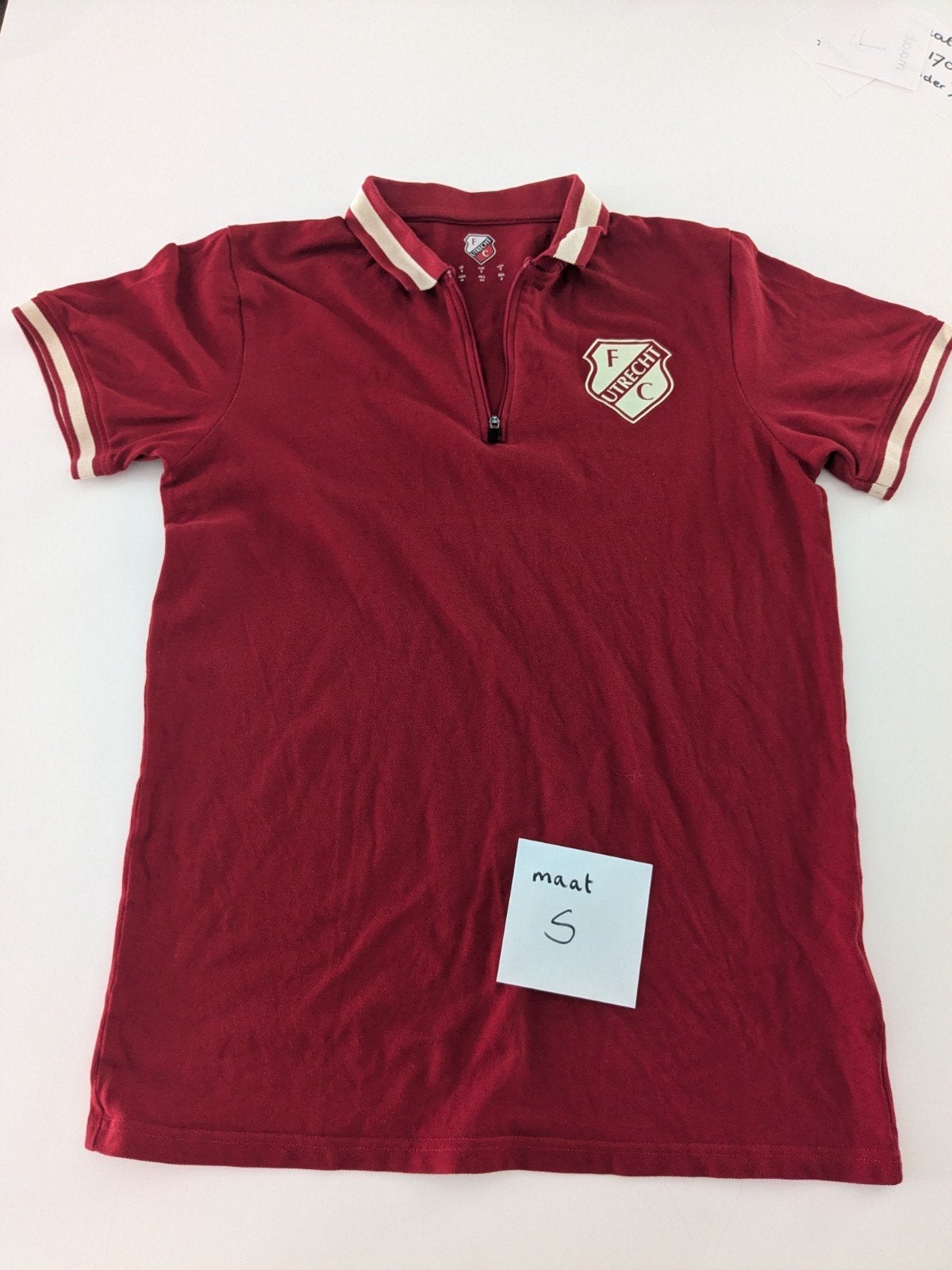 9 : FC Utrecht polo shirt maat S, Kleding | Heren, Polo's, Ophalen of Verzenden, Zo goed als nieuw, Rood