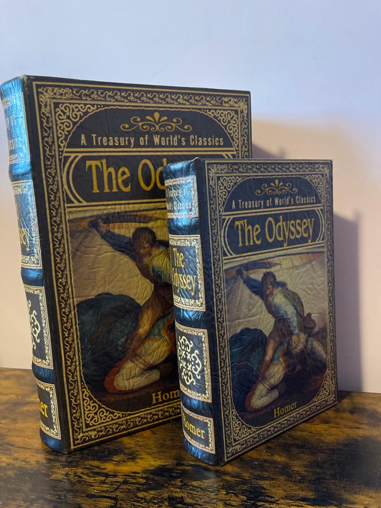 Decoratieve Boekendozen "The Odyssey" - Set van 2, Antiek en Kunst, Ophalen of Verzenden