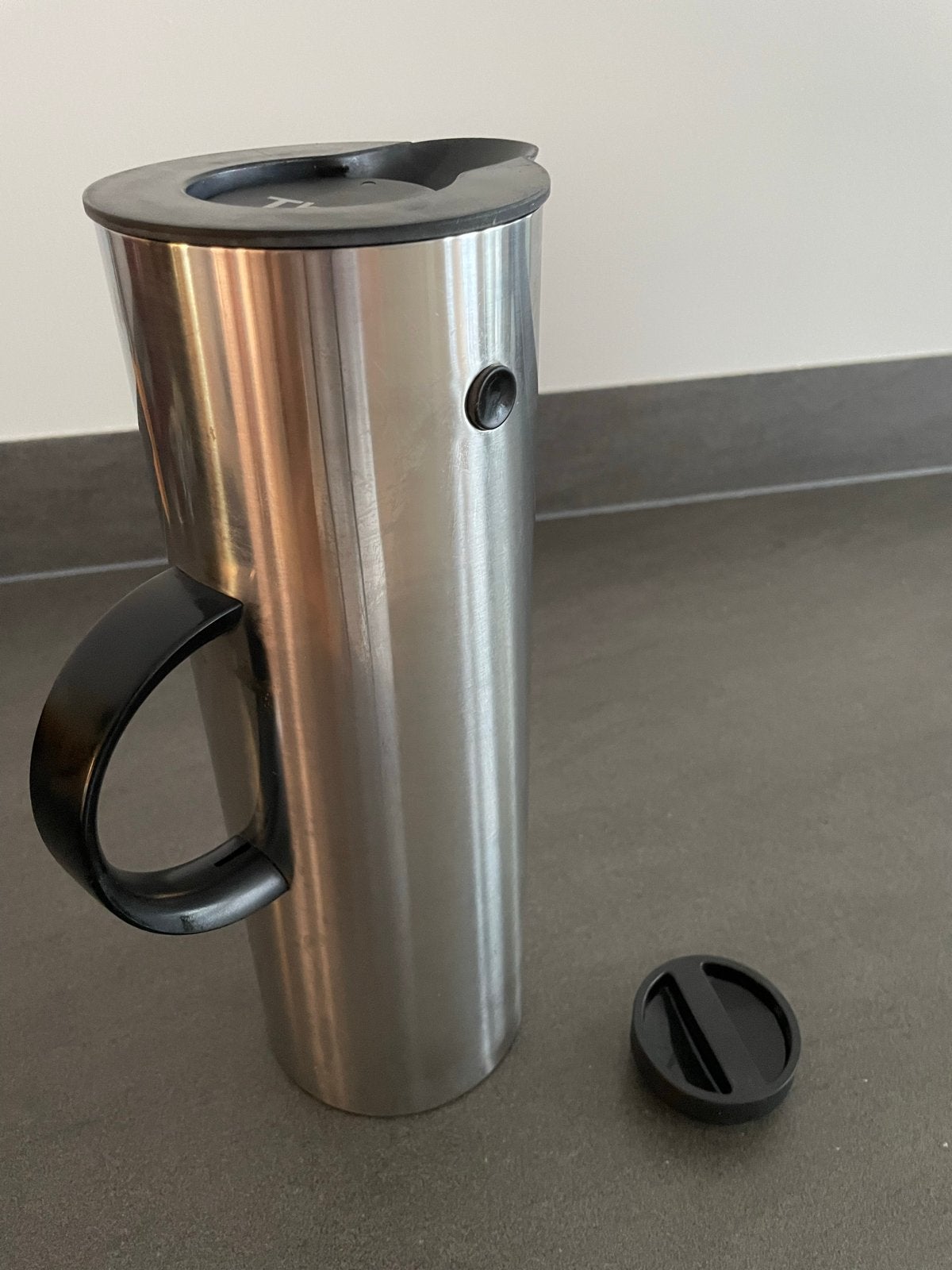 Stelton Erik Magnussen thermoskan - RVS, 1 liter, Gebruikt, Zilver, Metaal, Overige merken