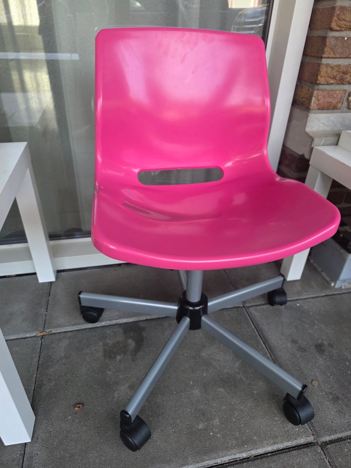 Ikea bureaustoel met wieltjes, Huis en Inrichting, Bureaustoelen, Ophalen, Gebruikt, Roze, Bureaustoel