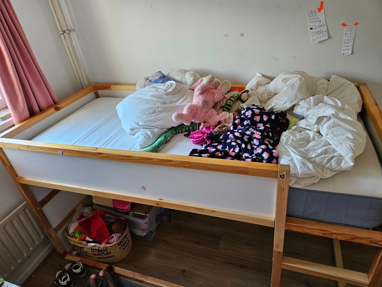 Omkeerbaar bed - Hoogslaper of laag bed, Ophalen, 85 tot 100 cm, Gebruikt, Hoogslaper of Stapelbed