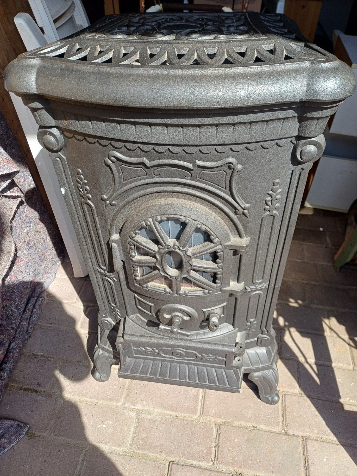 Oude Tieke Gaskachel - 82x48x66 cm, Ophalen, Gebruikt, Gas, Vrijstaand