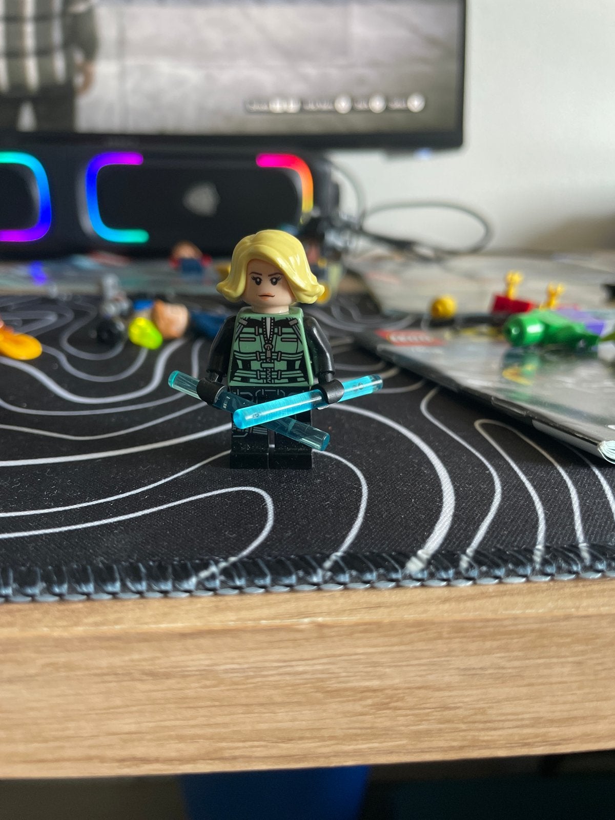 Lego Black Widow minifiguur met wapens, Ophalen of Verzenden, Zo goed als nieuw, Overige merken