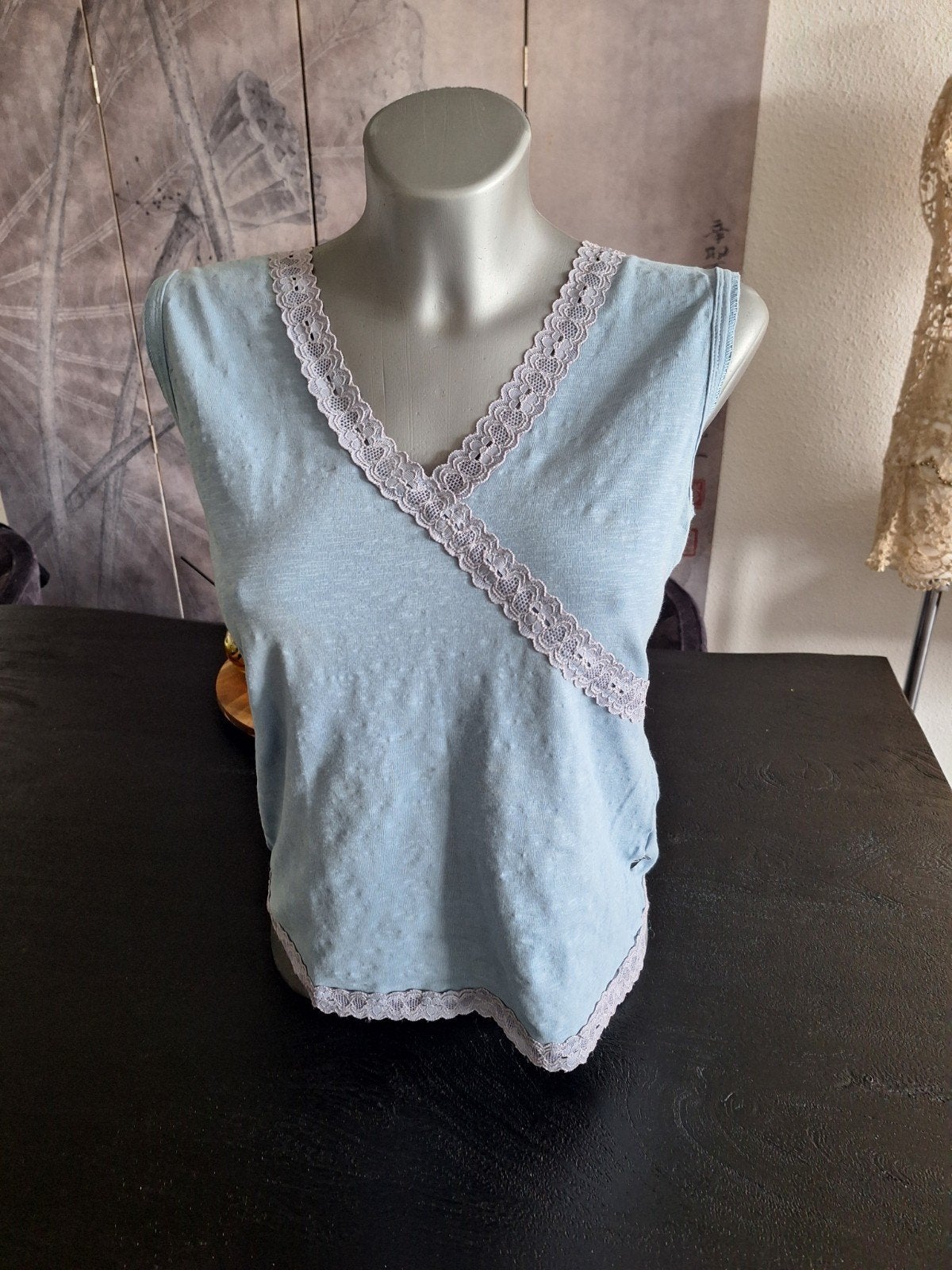 Top Didi met V-hals M 38 40, Maat 38/40 (M), Blauw, Nieuw, Didi