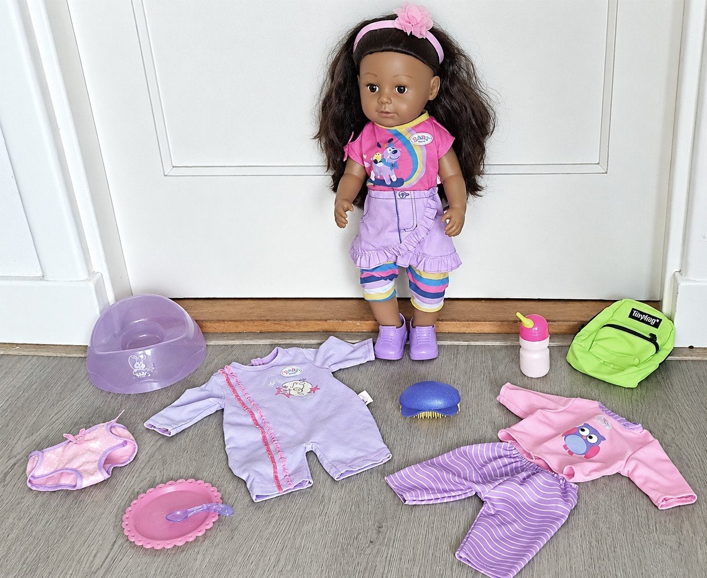 Baby Born pop met accessoires en kleding, Ophalen of Verzenden, Zo goed als nieuw, Babypop