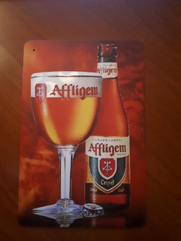 Affligem 20x30 cm Metalen Reclamebord, Ophalen of Verzenden, Nieuw, Reclamebord, Plaat of Schild, Overige merken