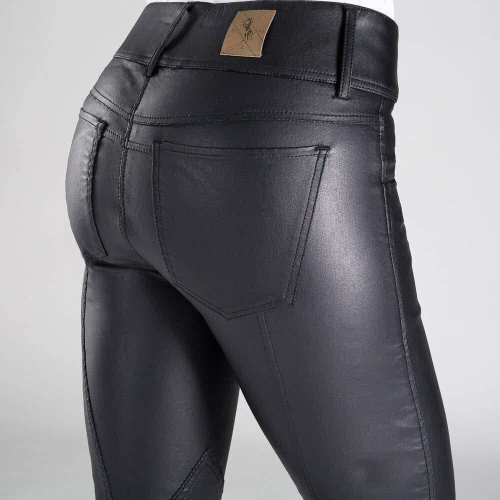 Horze Kniestuk PU leder Rijbroek, Zwart, maat 40, Nieuw, Onderkleding, Dames, Dressuur