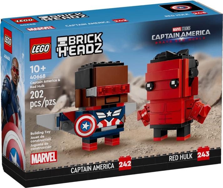 Lego Brickheadz Captain America & Red Hulk nr 40668, Lego, Lego, BrickHeadz, Lego