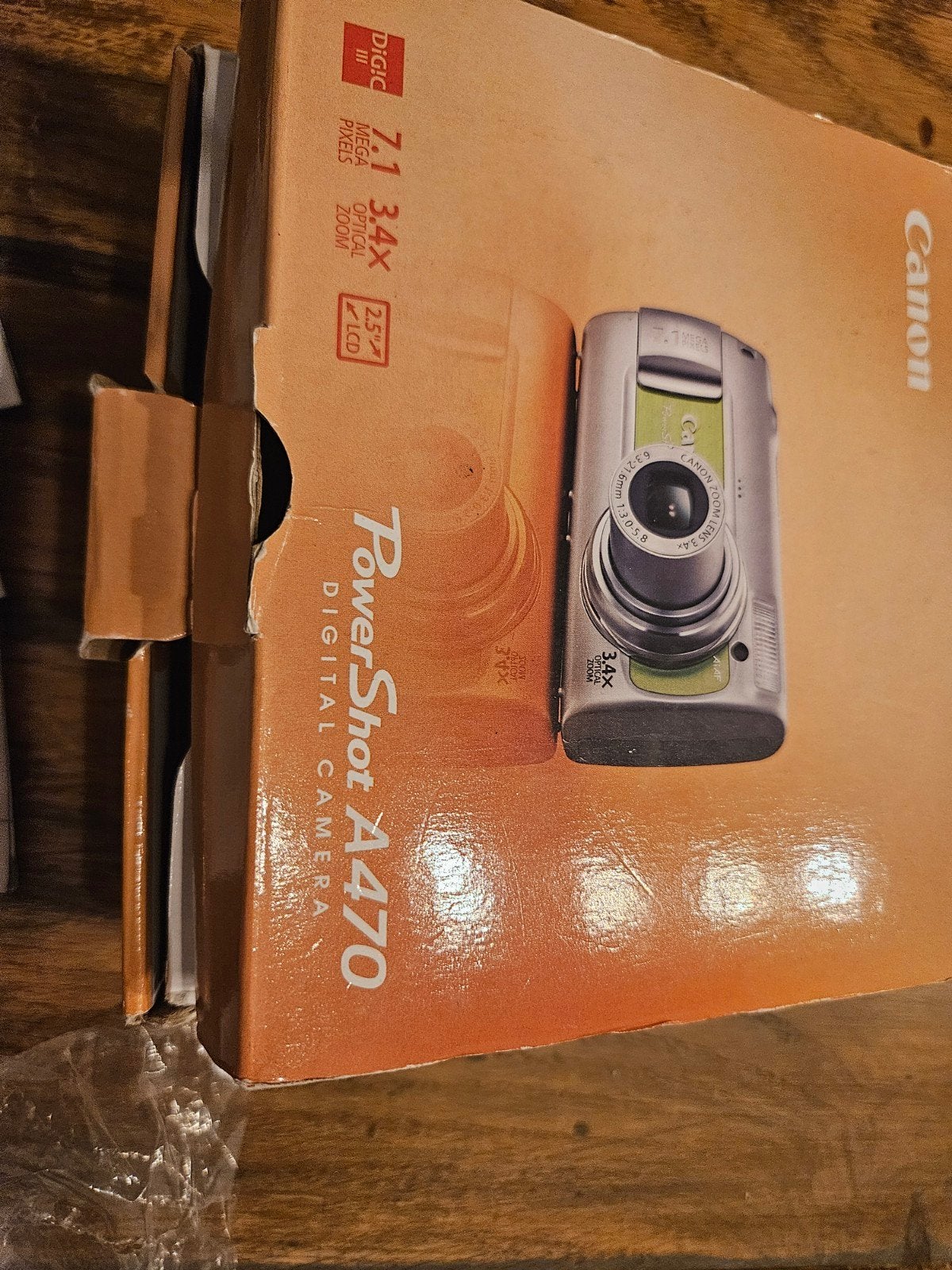 Canon PowerShot A470 Compactcamera - Compleet met doos, Ingebouwde flitser, Gebruikt, Canon, Ophalen of Verzenden