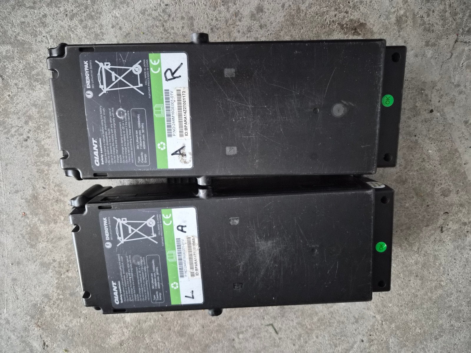 Giant EnergyPak E-bike accu's met lader (2 stuks), Ophalen