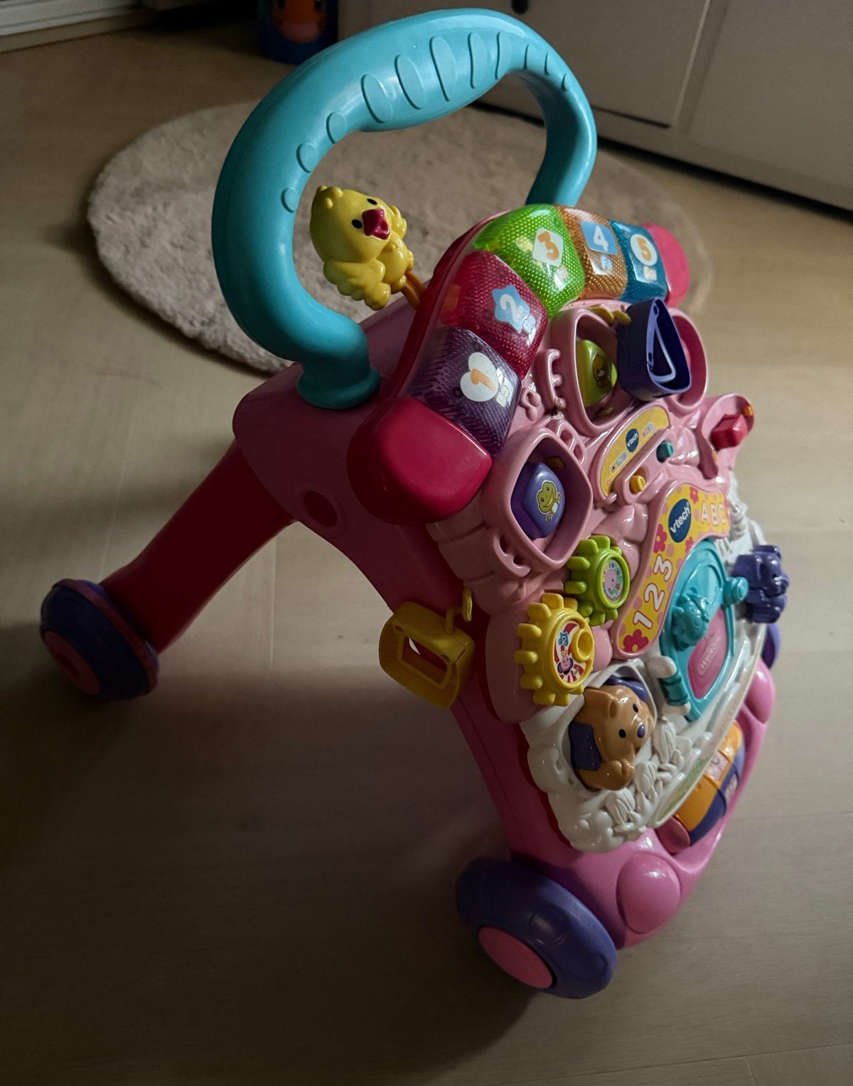 VTech Baby Walker - Roze loopwagen activiteitenpaneel Baby, Kinderen en Baby's, Ophalen of Verzenden, Zo goed als nieuw, 6 maanden tot 2 jaar