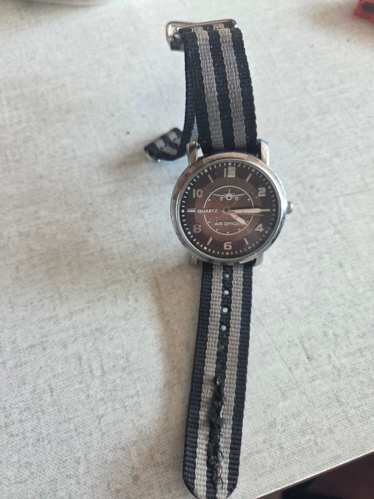 Quartz Air Officer horloge met NATO bandje, Ophalen of Verzenden, Gebruikt, Polshorloge, Overige materialen