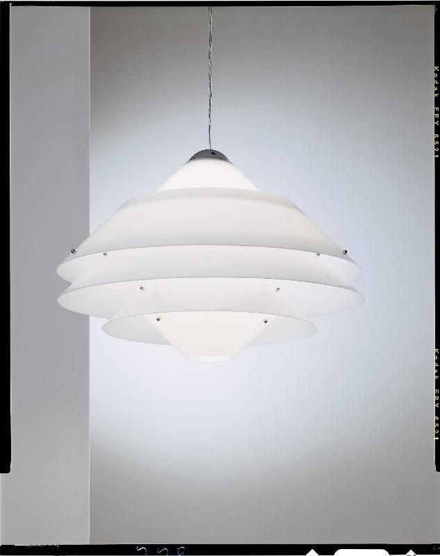 Oluce Tibet hanglamp 60 cm Vico Magistretti design retro, Huis en Inrichting, Kunststof, ?, Jaren 70 italiaans space age design vintage retro 1970s