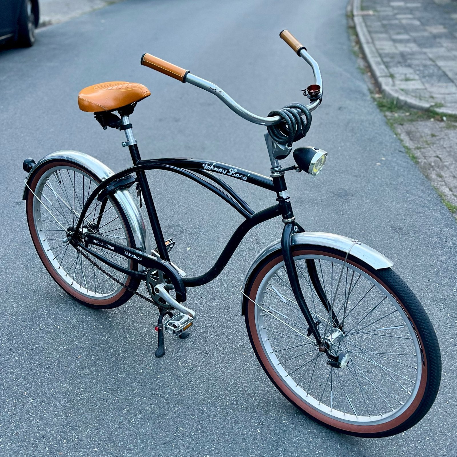 Johnny Loco Cruiser Heren Fiets - (170-190cm), Gebruikt, Velgrem, 53 tot 57 cm, Ophalen