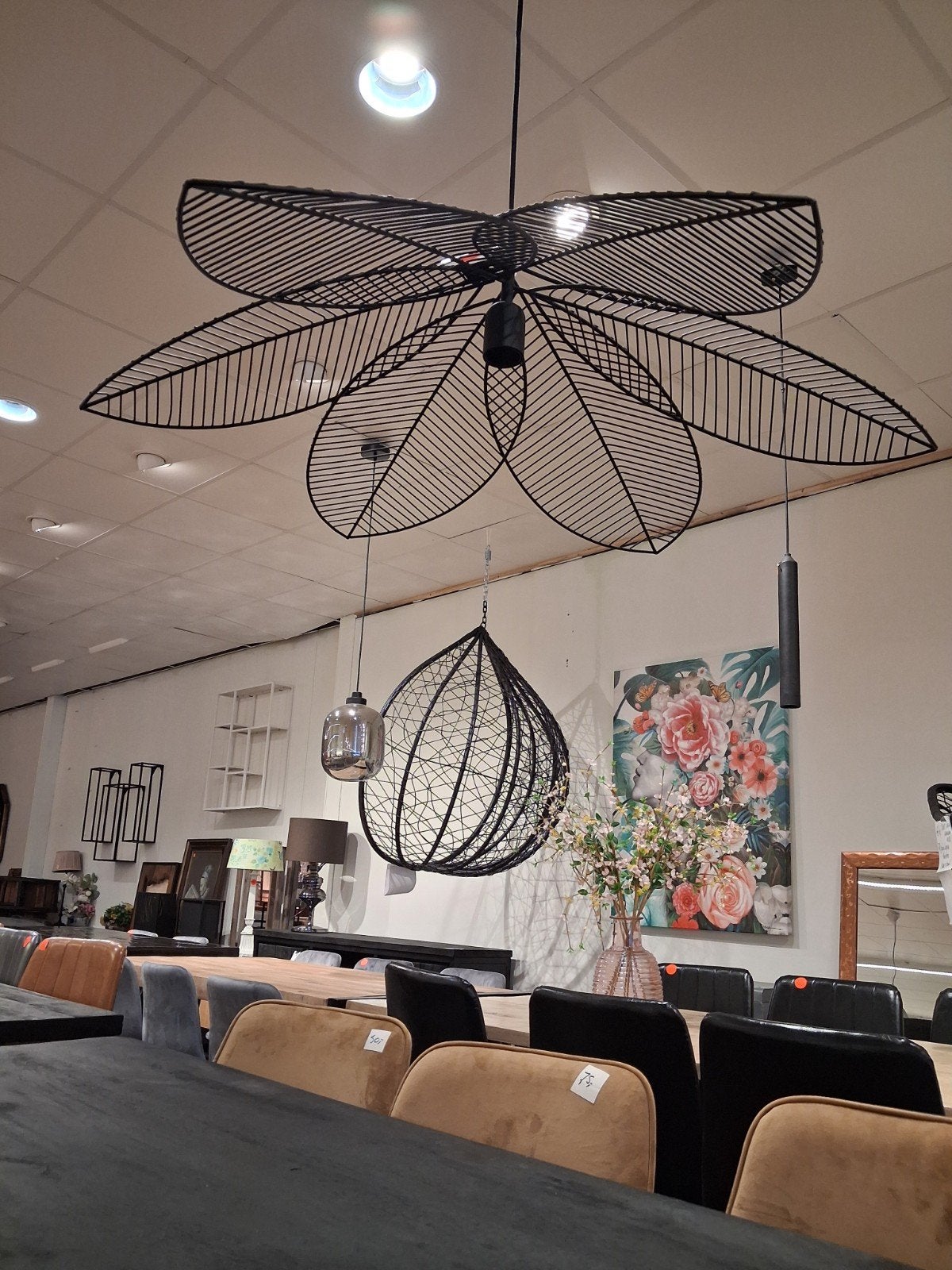 nieuwe By-Boo industriële hanglamp blad model metaal €70, Huis en Inrichting, Ophalen, ., Nieuw, Kunststof