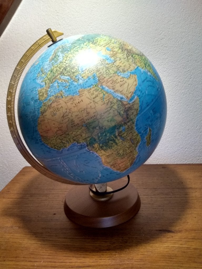 Verlichte wereldbol, Ophalen, Kunststof, 30 cm, Overige typen