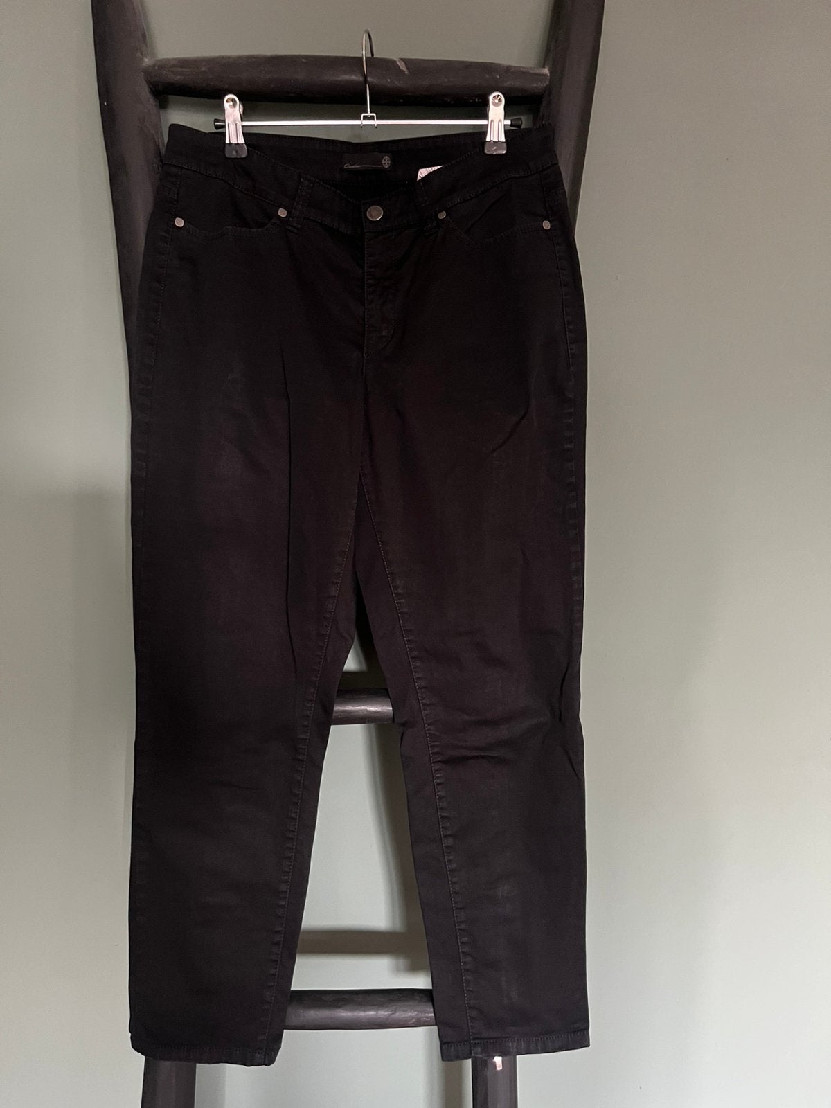 Cambio Piera short zwarte broek maat 40 katoen stretch, Maat 38/40 (M), Verzenden, Zwart, Zo goed als nieuw