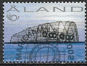 ALAND € 3,00 zegel NORDEN - Kunst van de 20e eeuw - 2002, Verzenden, Finland, Gestempeld
