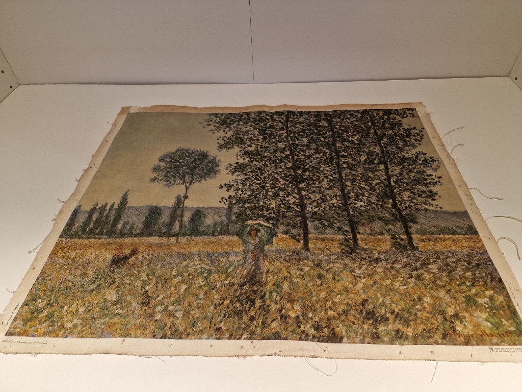 Reproductie, Renoir op linnen, Ophalen of Verzenden, Landschap, Doek