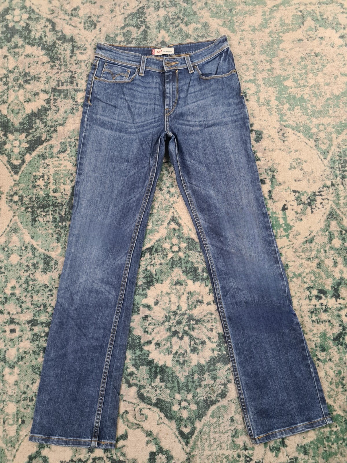 Levi's 627 straight fit W29 L32 Dames Tulsi2932 Mid-rise, Blauw, Ophalen of Verzenden, Zo goed als nieuw, W28 - W29 (confectie 36)