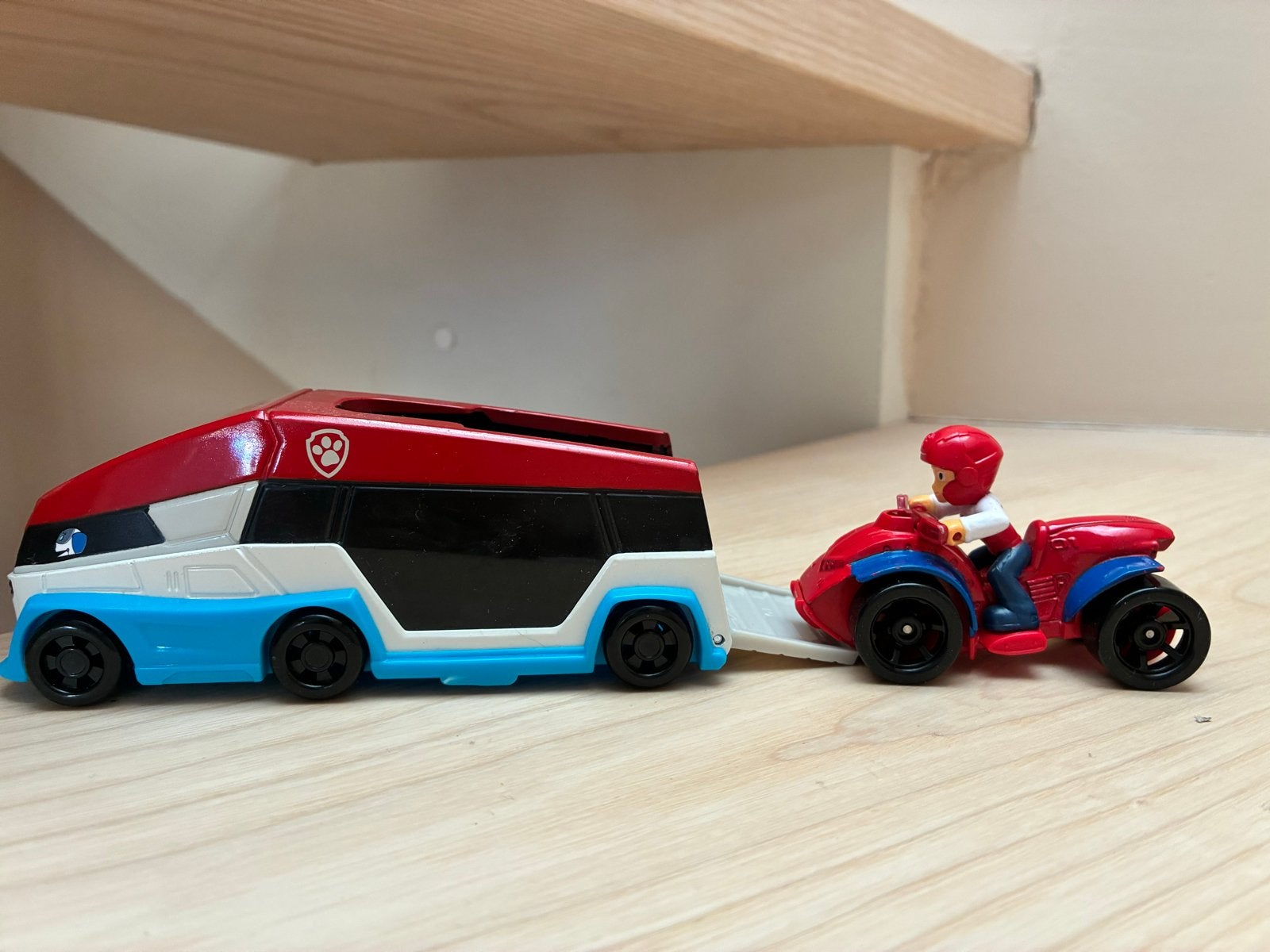 Paw Patrol Bus met Ryder en Quad - Kleine Speelset, Ophalen of Verzenden, Gebruikt